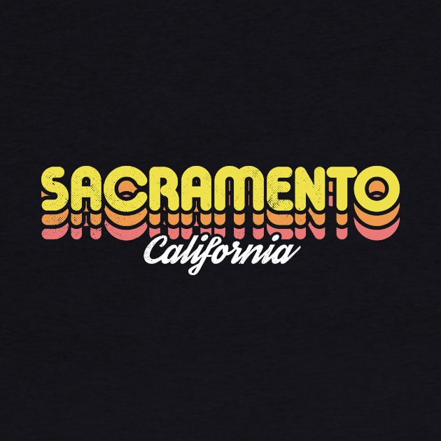 Retro Sacramento California by rojakdesigns